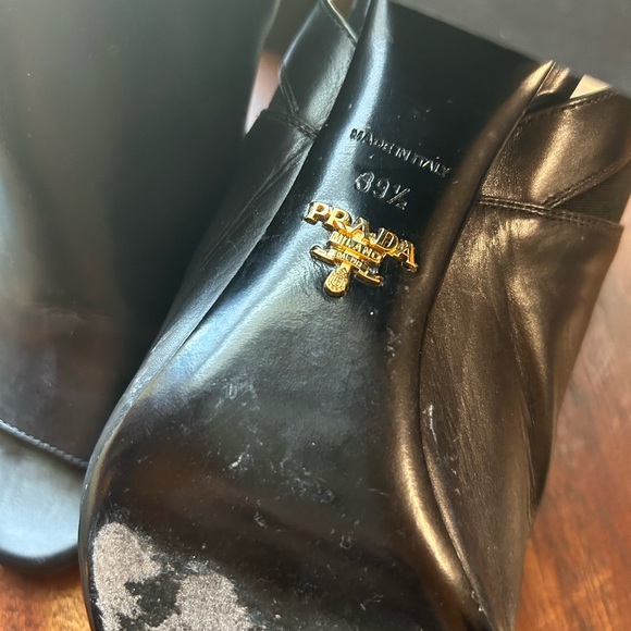 Prada open toe, chunky heel boot. - Picture 3 of 4